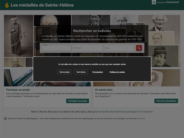 Les médaillés de Sainte-Hélène