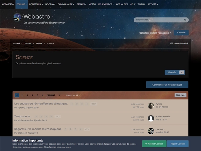 Webastro : Forum sciences