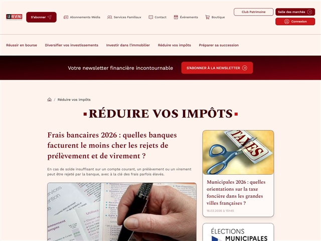 Le Revenu : Réduire vos impôts