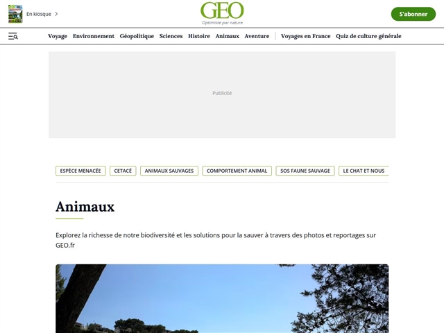 GEO : Animaux