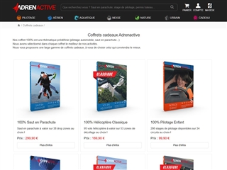 Adrenactive : Coffrets cadeaux