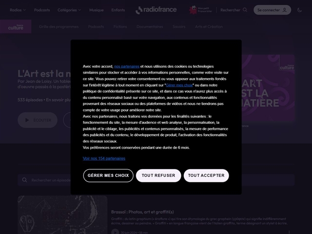 France Culture : L'Art est la matière