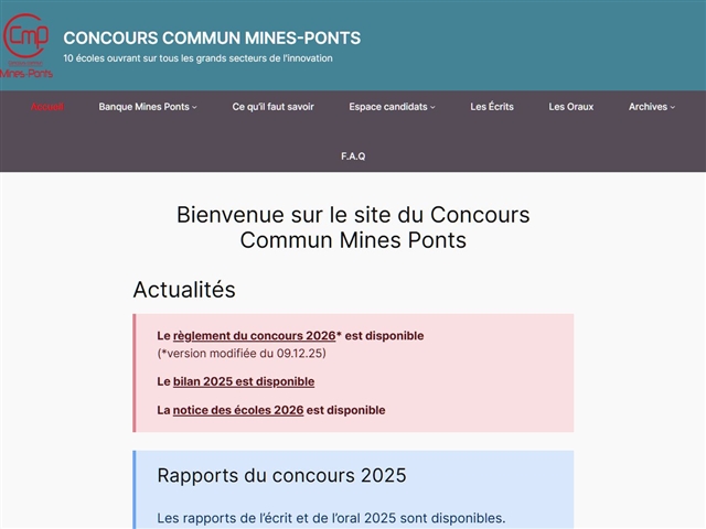 Concours Mines-Ponts