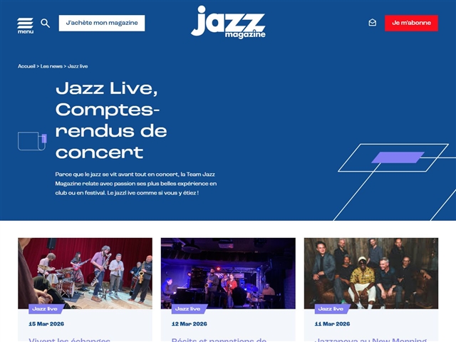 Jazz Magazine : Le Jazz Live
