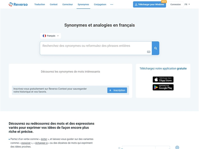 Reverso : Dictionnaire de synonymes
