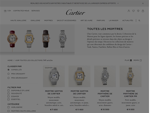 Cartier : Horlogerie