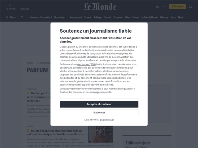 Le Monde : Parfum