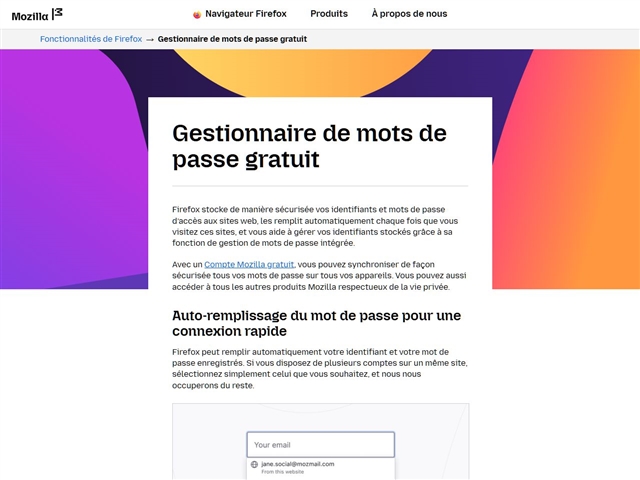 Firefox : Password Manager