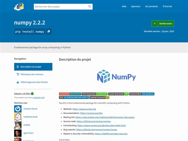 Librairie NumPy