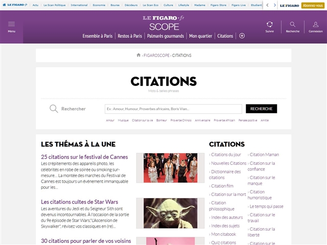 FigaroScope : Citations