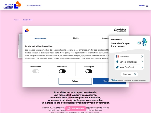 Ligue Contre le Cancer : Octobre Rose