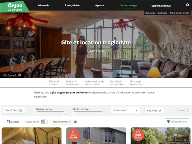 Anjou Tourisme : Habitations troglodytes