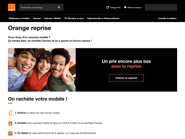 Orange : Recyclage de mobile