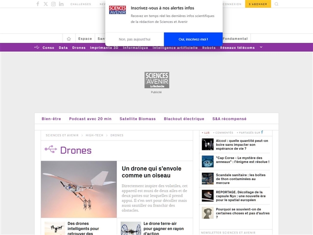 Sciences et Avenir : Drones