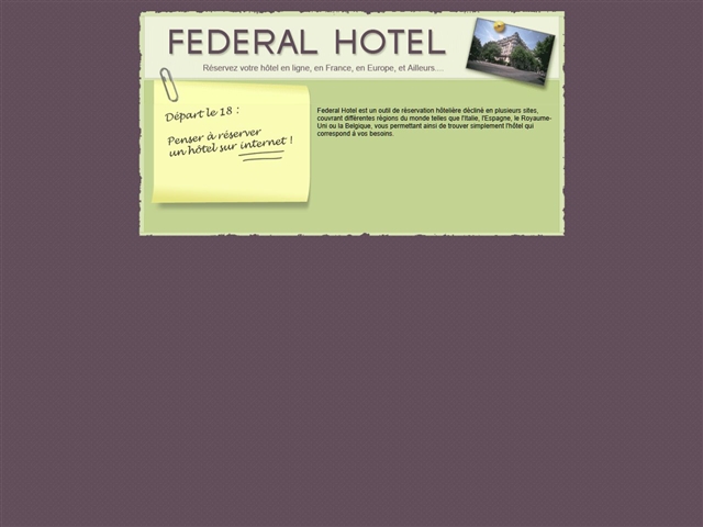 FEDERAL - HÔTEL