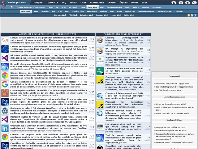 Développez : Web