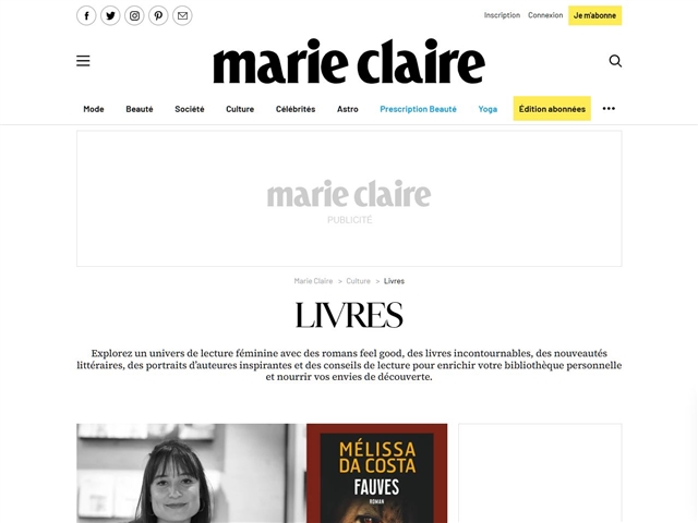 Marie Claire : Livres