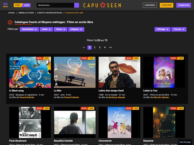 Capuseen.com : Catalogue Courts et Moyens métrages