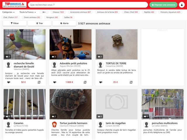 Topannonces : Animaux