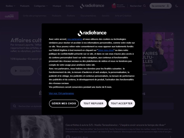 France Culture : Affaires culturelles