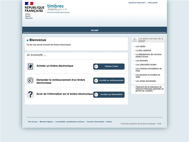 Achat de Timbres Fiscaux Electroniques