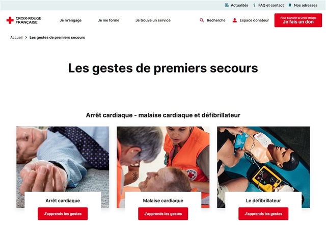 Croix Rouge : Les gestes de premiers secours