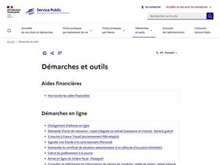 Service Public : Formulaires