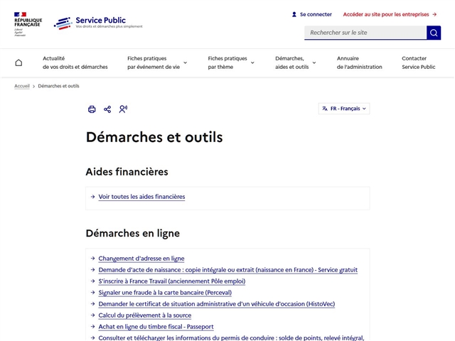 Service Public : Formulaires
