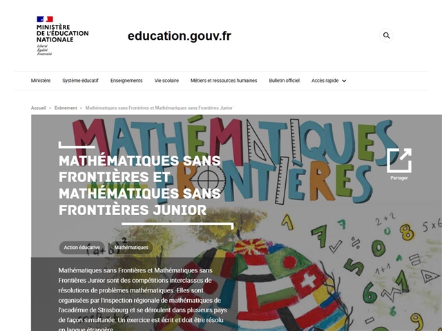 Mathématiques sans frontières