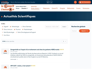 Le Cancer.fr : Actualité scientifique