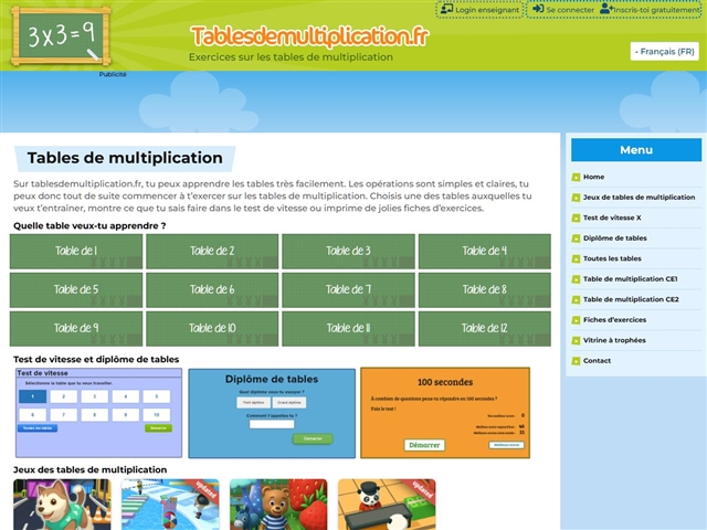 Tables de Multiplication.fr