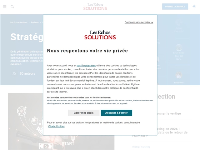 Les Echos Solutions : Stratégie Marketing