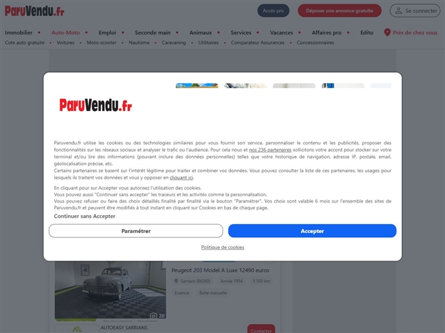 ParuVendu : Voitures anciennes et de collection