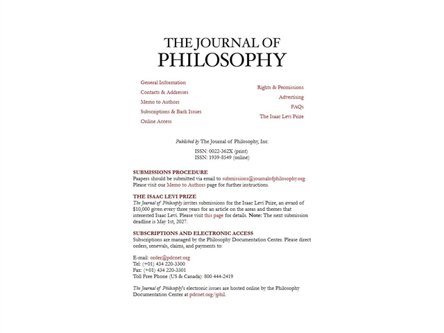 The Journal of Philosophy
