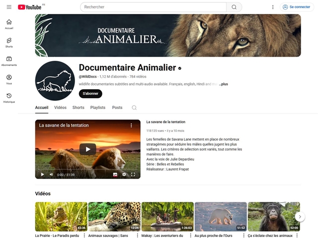 Documentaire Animalier
