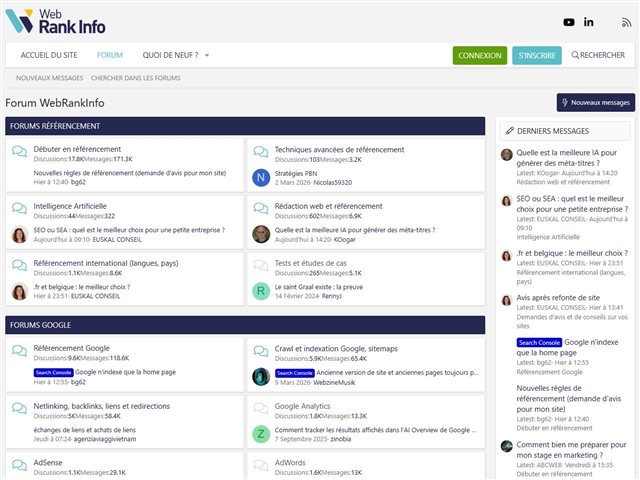 WebrankInfo : Forum