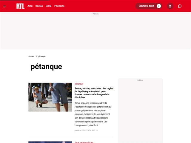 RTL : Pétanque