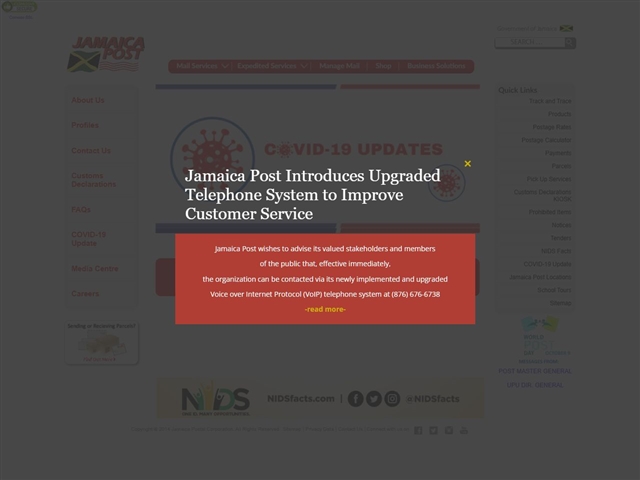 Jamaïque : Postal Corporation of Jamaica