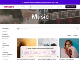 Indiegogo : Music