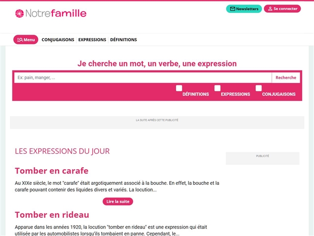 Notre Famille : Dictionnaire