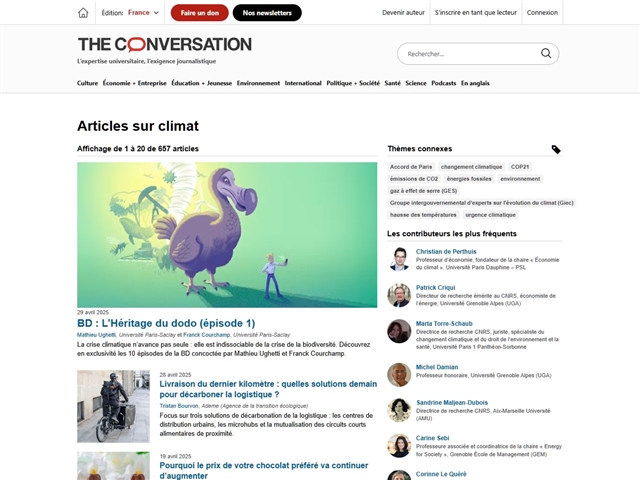 The Conversation : Climat