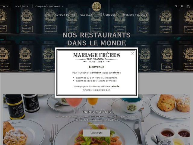 Mariage Frères : Restaurants et salons de thé