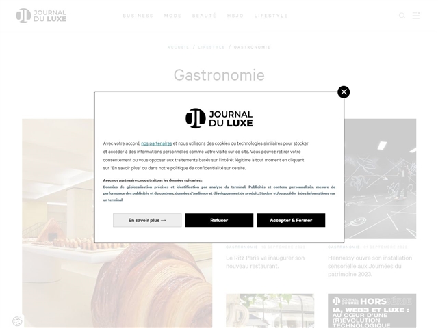 Journal du Luxe : Gastronomie du Luxe