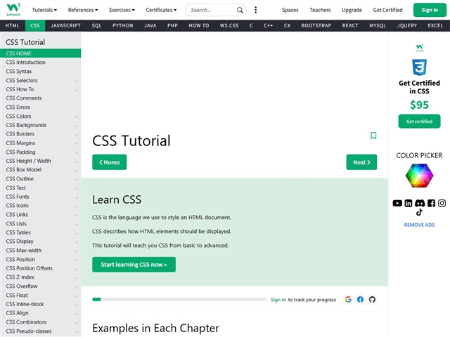 W3Schools:  CSS Reference
