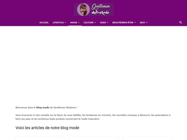 Gentleman Moderne : Mode