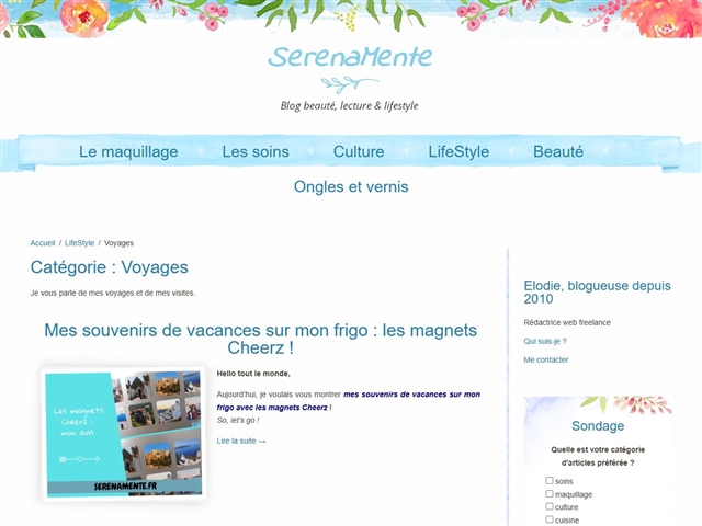 SerenaMente : Voyages