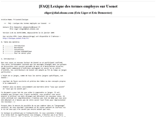 Lexique des termes employés sur Usenet