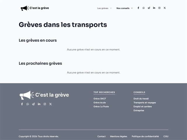 C'est la grève : Transport