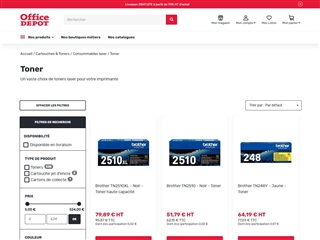Office Depot : Toners, encres