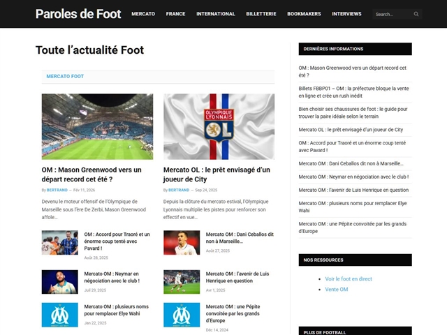 Paroles de Foot